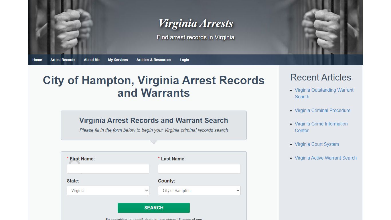 City of Hampton, Virginia Arrest Records and Warrants ...
